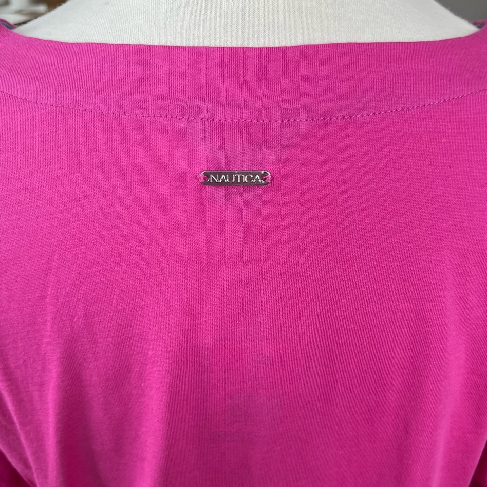 NWT Nautica Top White Rope Laced Front Coastal Beach Pool Large - Picture 8 of 9